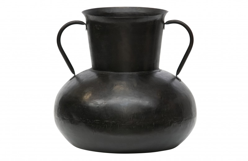 FAT MAMA VASE METAL BLACK